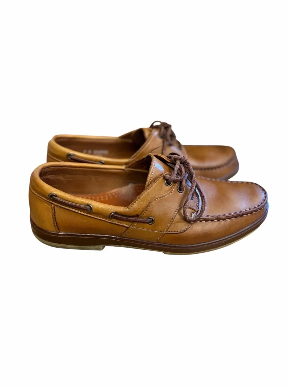 Allen Edmonds Eastport Loafers Boat Shoes Brown Leather Slip-on Men's Sz 9D